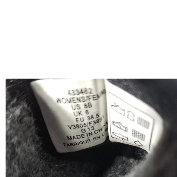 Lands End Black Gray Rubber Waterproof Rain Snow Removeable Liner Boots 8 B - Picture 5 of 5